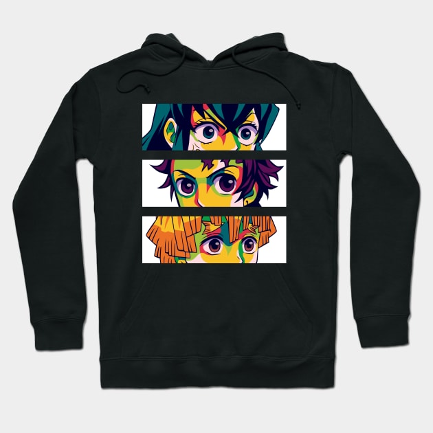 Demon Slayer Trio Hoodie by ipxi7_